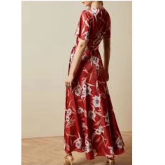 NWT TED BAKER ERICA CABANA PRINT DIP HEM WRAP DRESS SZ US 6  OR TED SZ 2 - Picture 5 of 8